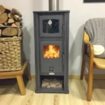 Stufa a legna con forno ignip "roma" effetto legno 12 kw